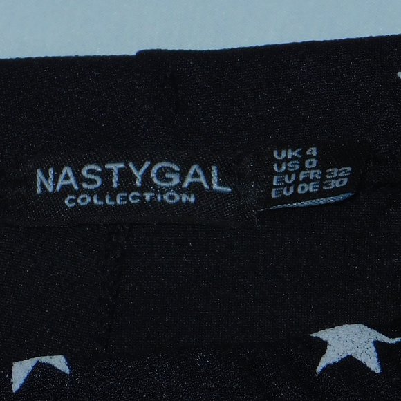 Nasty Gal Collection Flare Black w/stars Pants - Picture 5 of 9